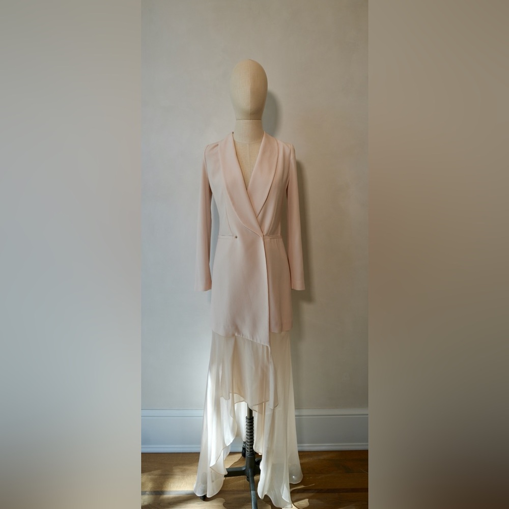 Haute Hippie Blush Pink Longline Blazer Dress